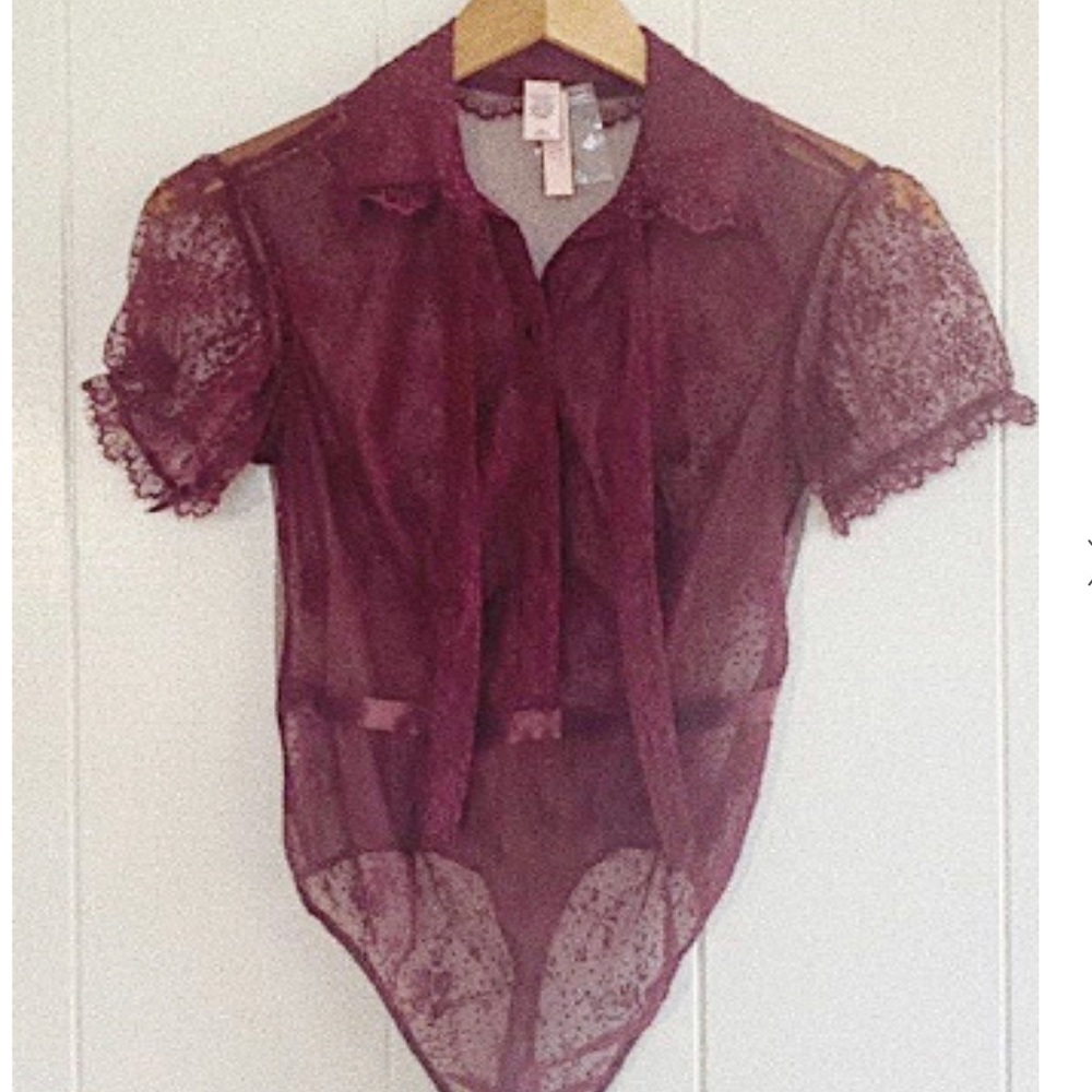 NWT Victoria's Secret Burgundy Teddy - Picture 2 of 14